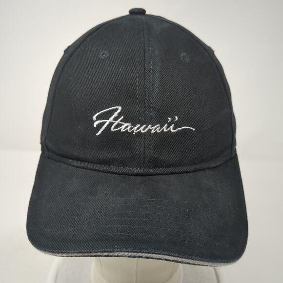 Hawaii Strapback Baseball Cap Black OS Adjustable Surfware Hawaiian Classics - Picture 2 of 9